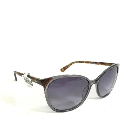 Anne Klein Sunglasses AK7067 036 GREY Tortoise Round Frames with Purple Lenses - Picture 2 of 12